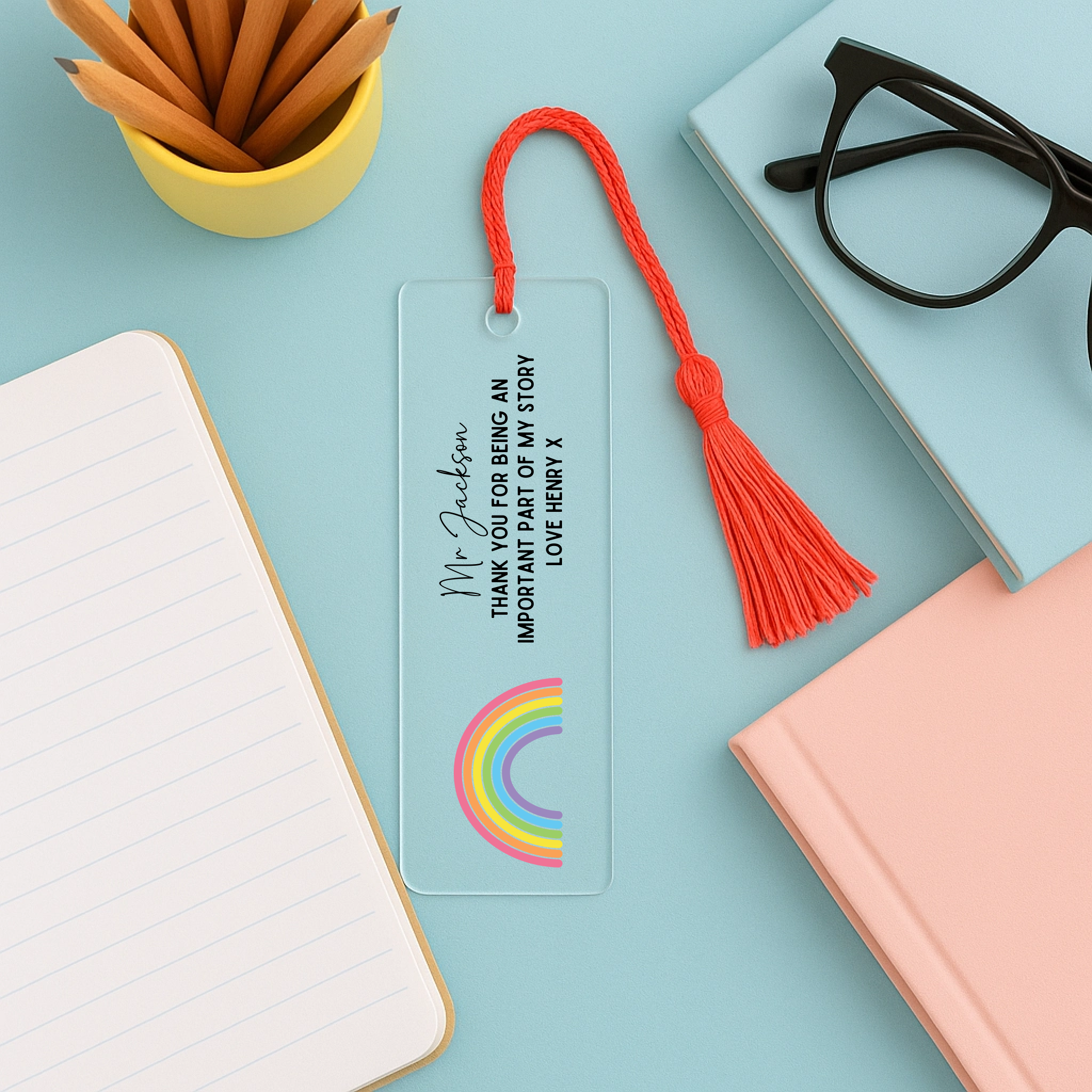 UVDTF -Bright Rainbow Bookmark Decal