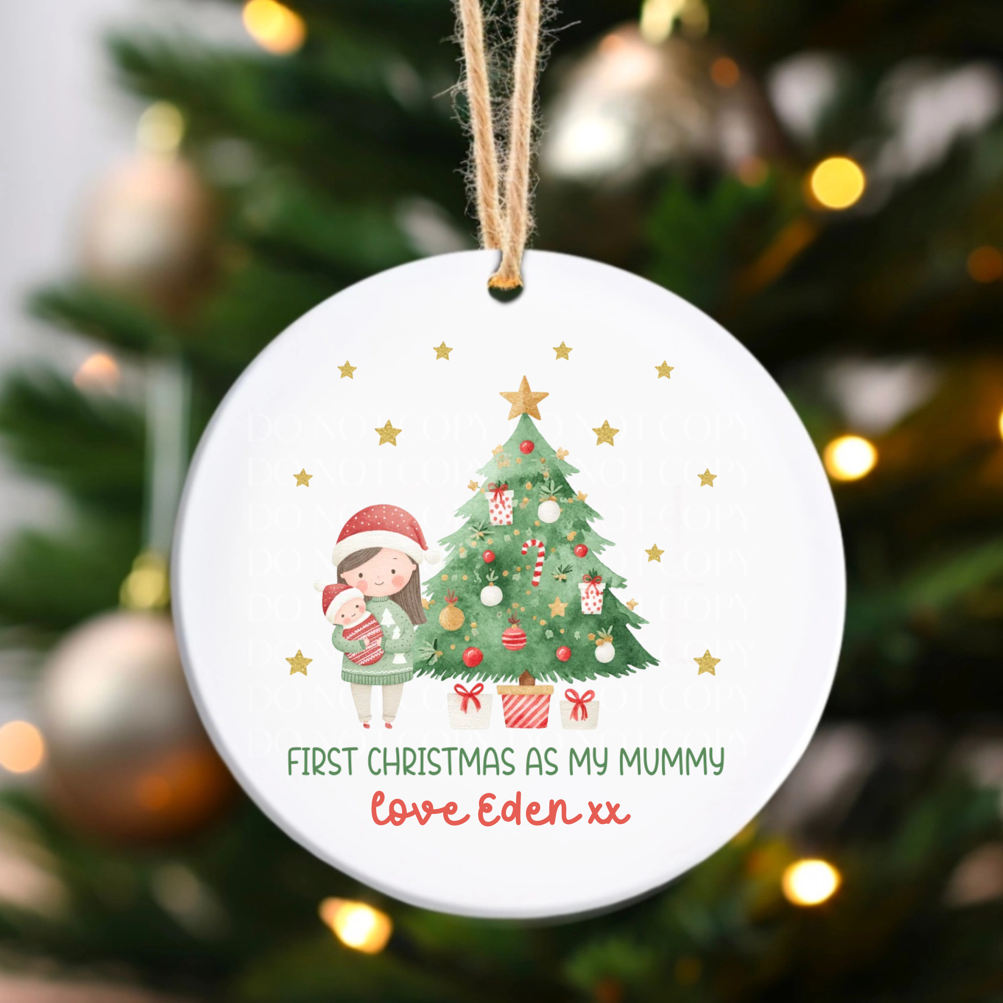 UVDTF - First Christmas As Mummy Decoration Decal