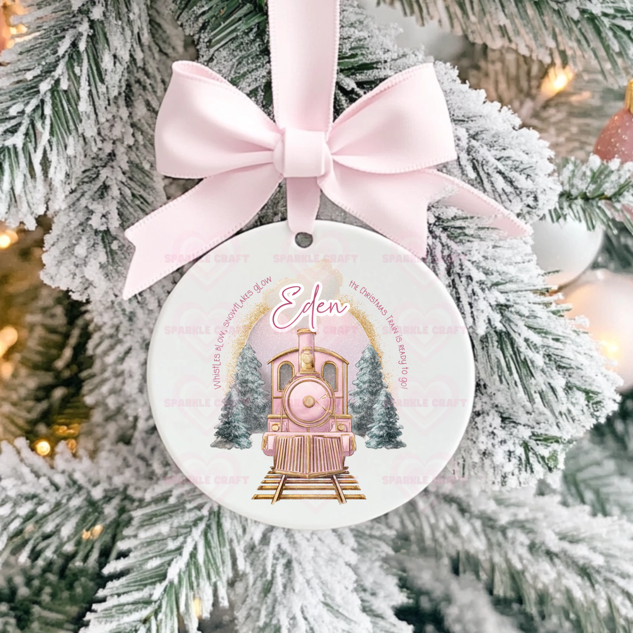 UVDTF - Pink Train Decoration Decal