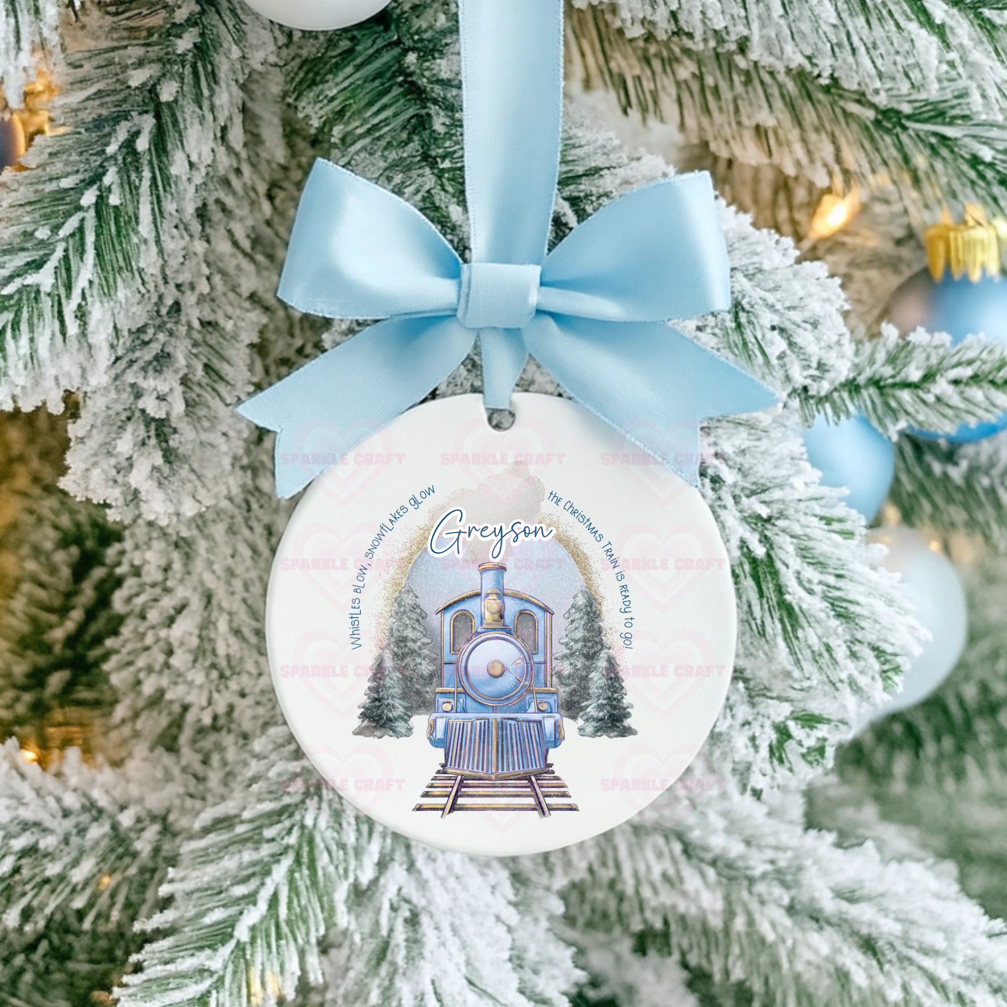 UVDTF - Blue Train Decoration Decal