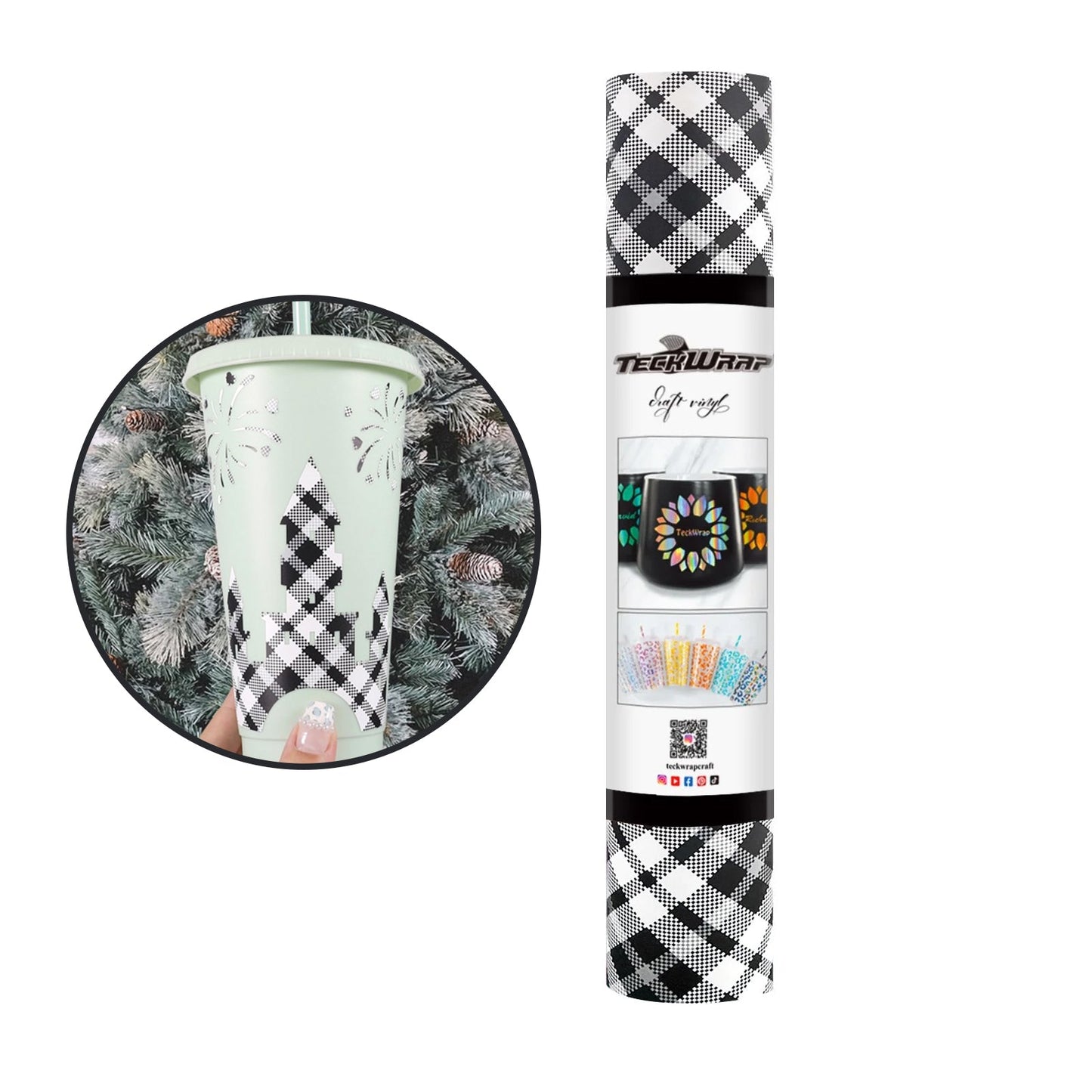 Teckwrap Plaid - White