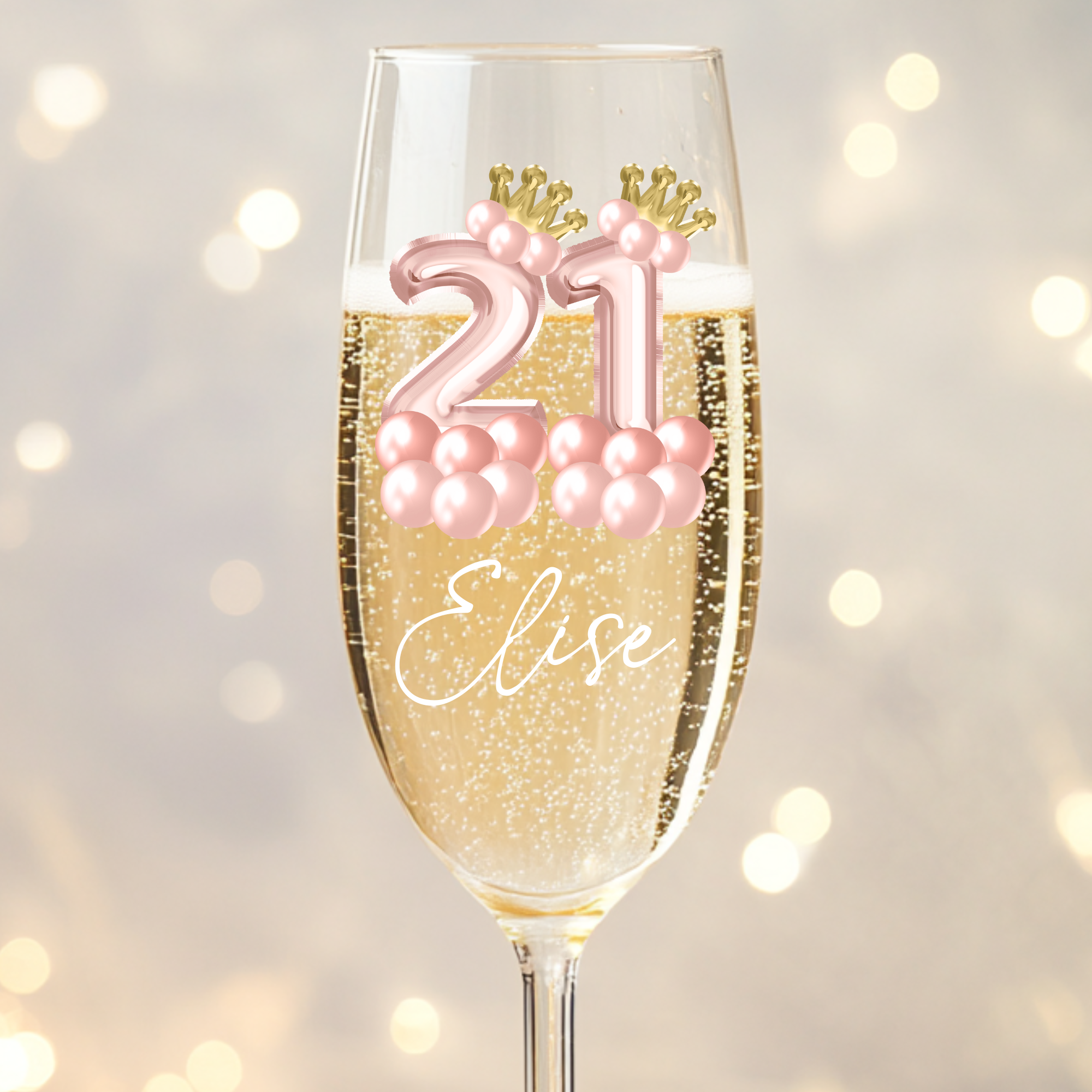 UVDTF - Foil 21st Balloon Decals