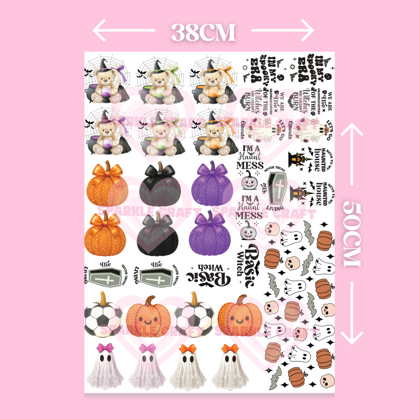 UVDTF - Halloween 1/2 Metre Sheet
