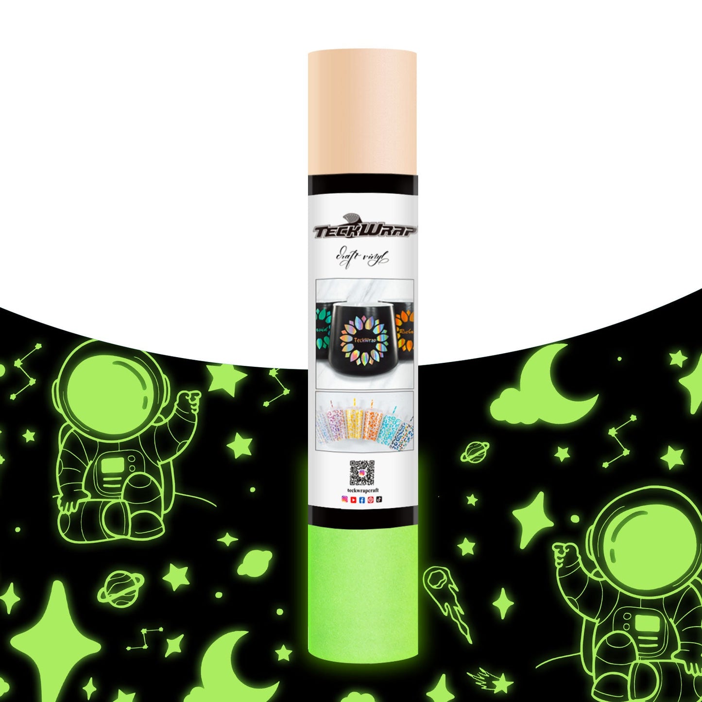 Teckwrap Glow in the Dark - Baby Pink