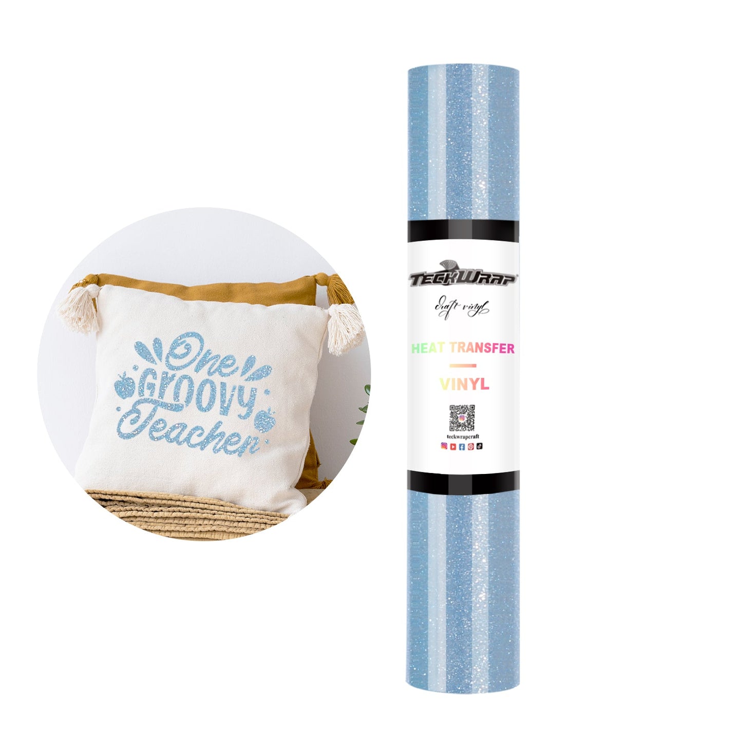 Teckwrap HTV Sparkle - Light Blue