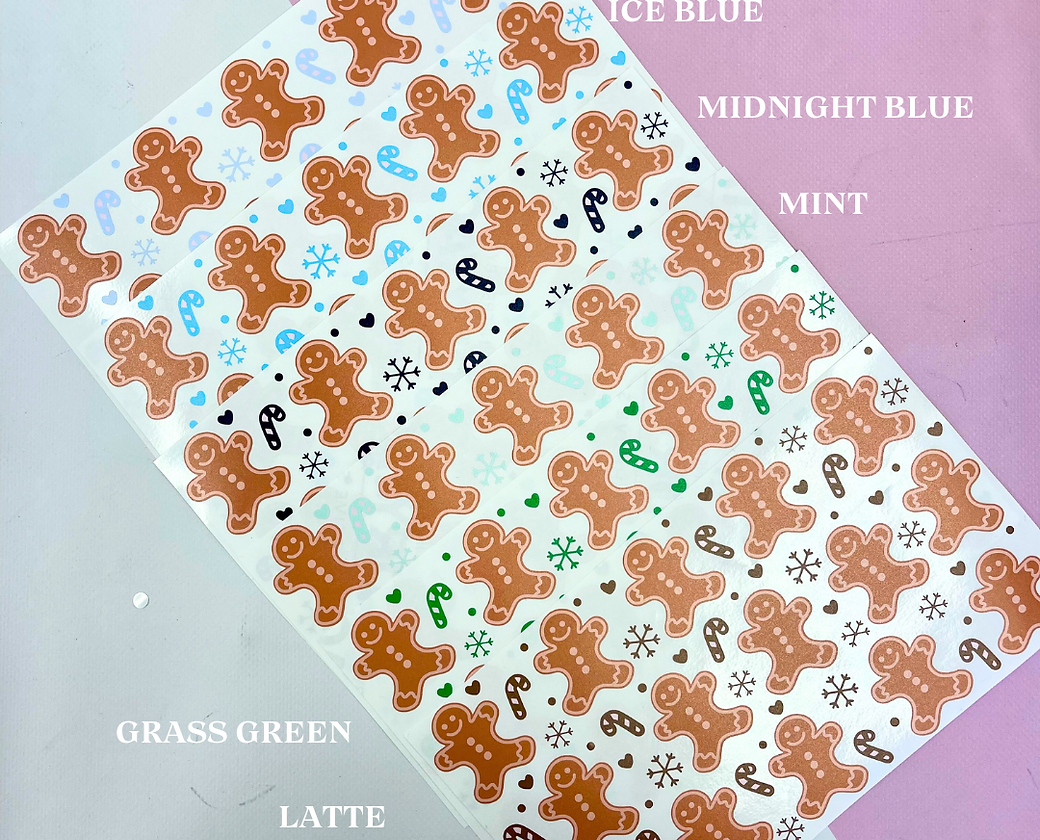 Gingerbread Men 16oz Glass Wrap