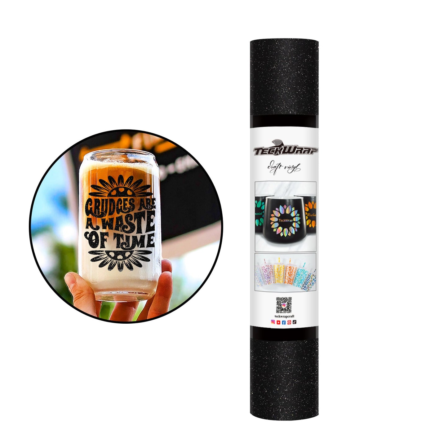 Teckwrap Glitter - Black