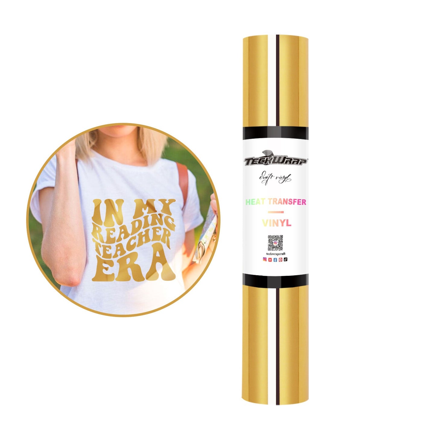 Teckwrap HTV Metallic Chrome - Gold