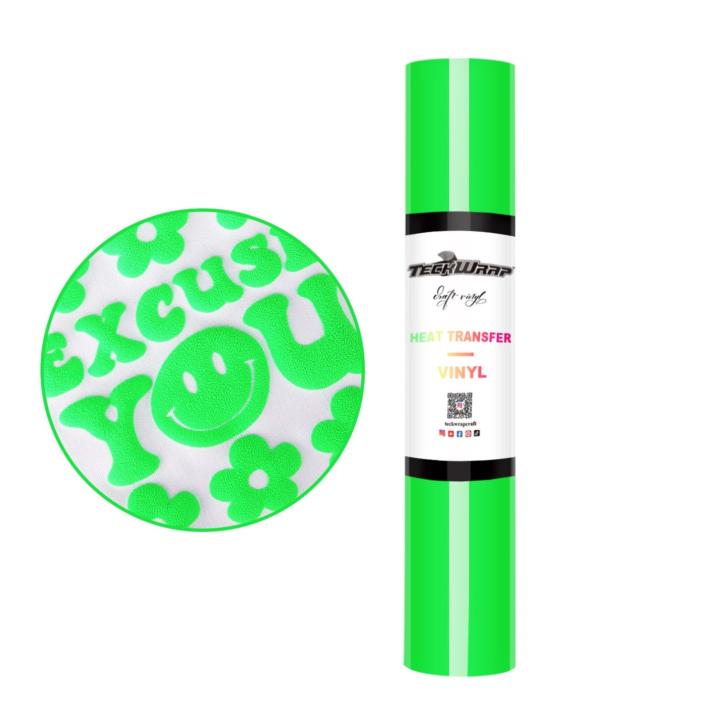 Teckwrap HTV Puff - Neon Green