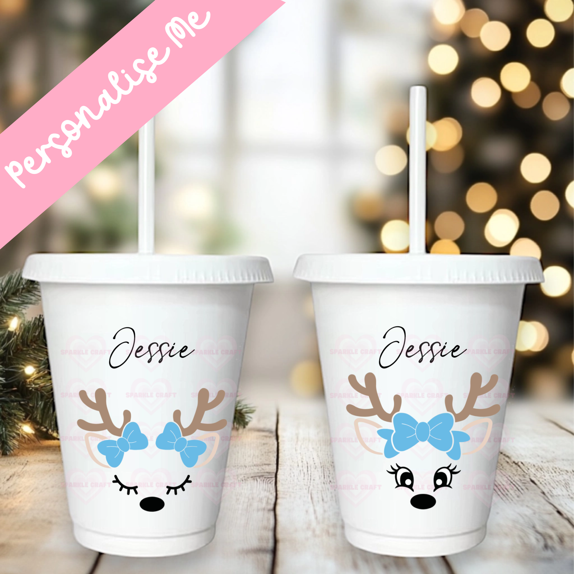 UVDTF - Reindeer Faces Girls Ice blue