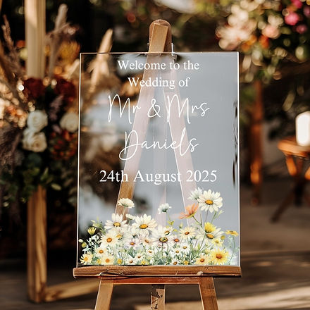 Wedding Sign Flower Decal - Daisy