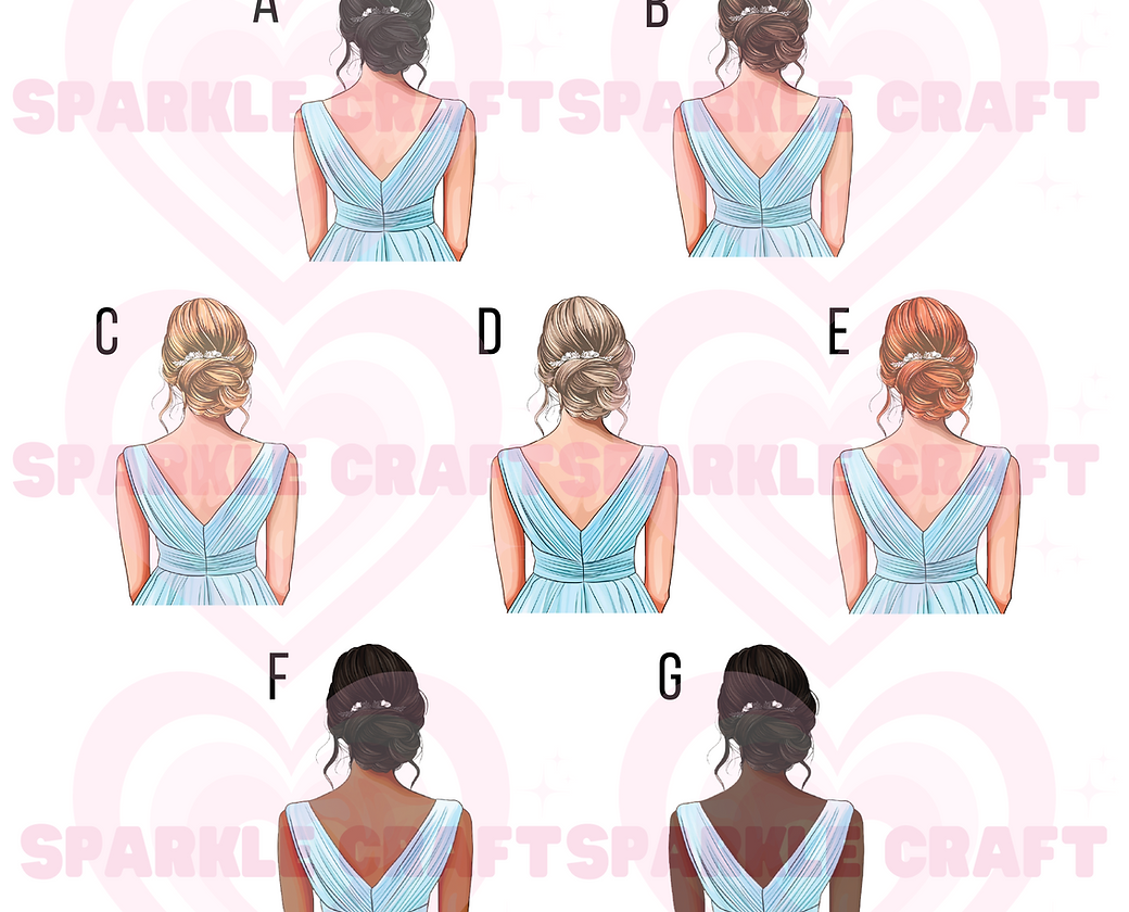 LARGE Sky Blue Dress Bridesmaid Decal
