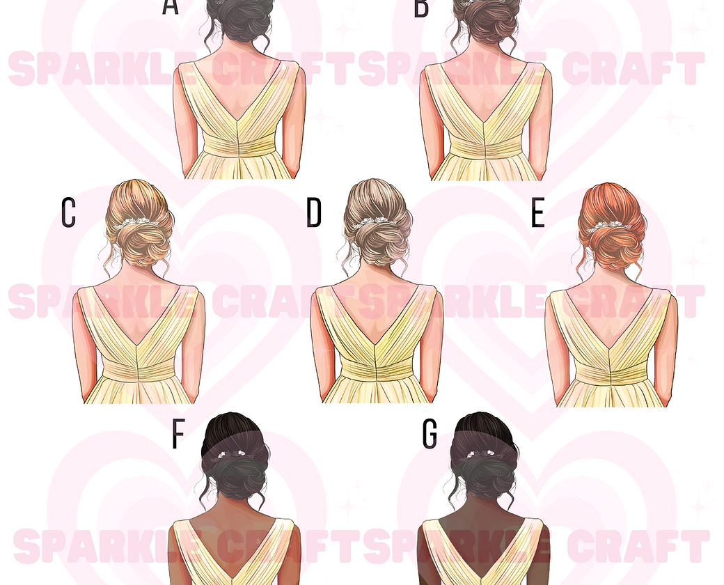 LARGE Yellow Dress Bridesmaid Decal