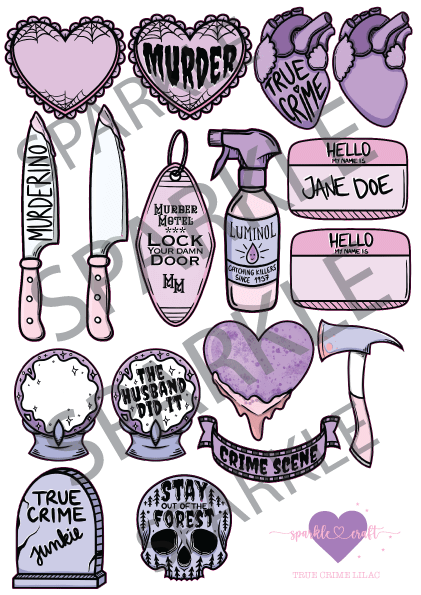 True Crime Lilac Decal Sheet