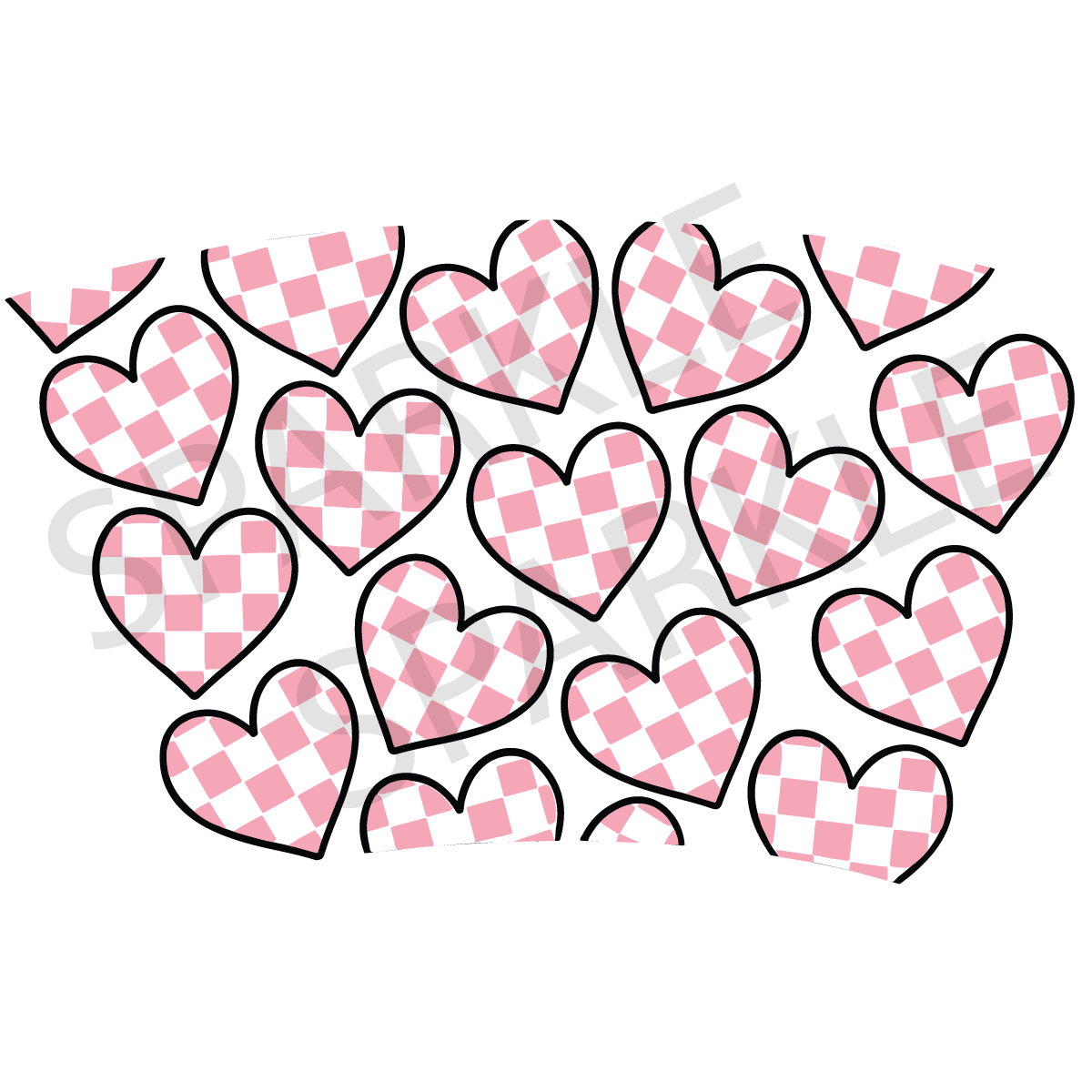 Pink Hearts 24oz Wrap