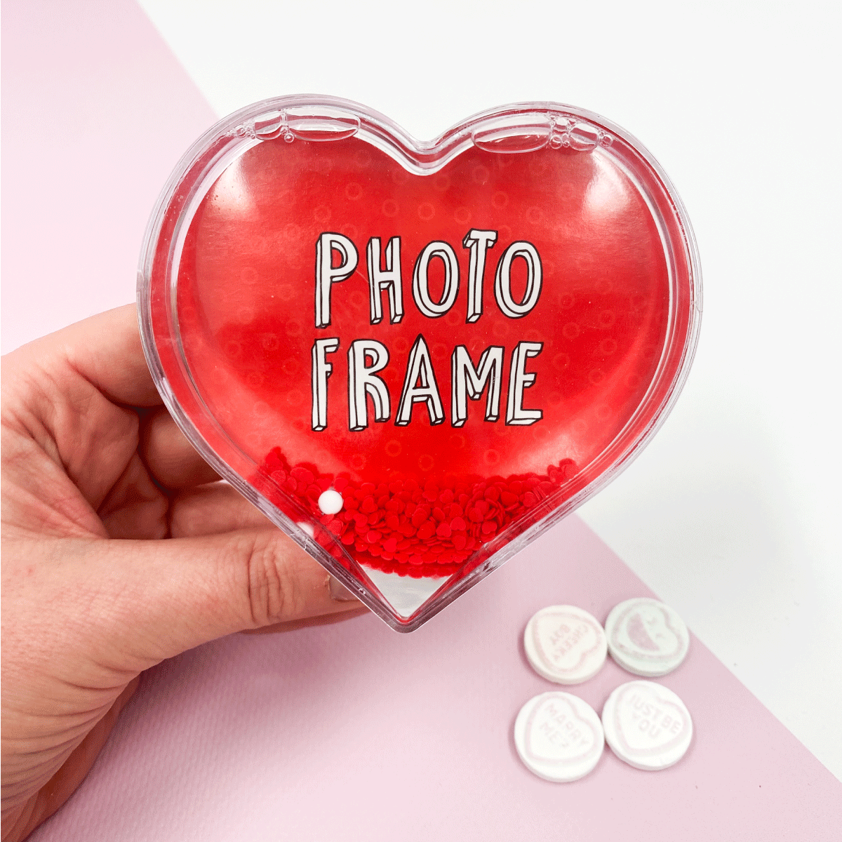 Glitter Heart Photo Frame