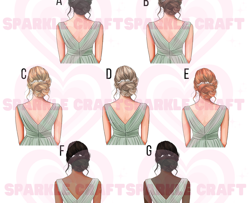 LARGE Sage Dress Bridesmaid Decal