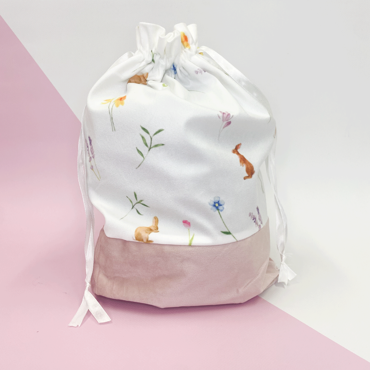 Bunny Pattern Easter Bag - Rose Gold