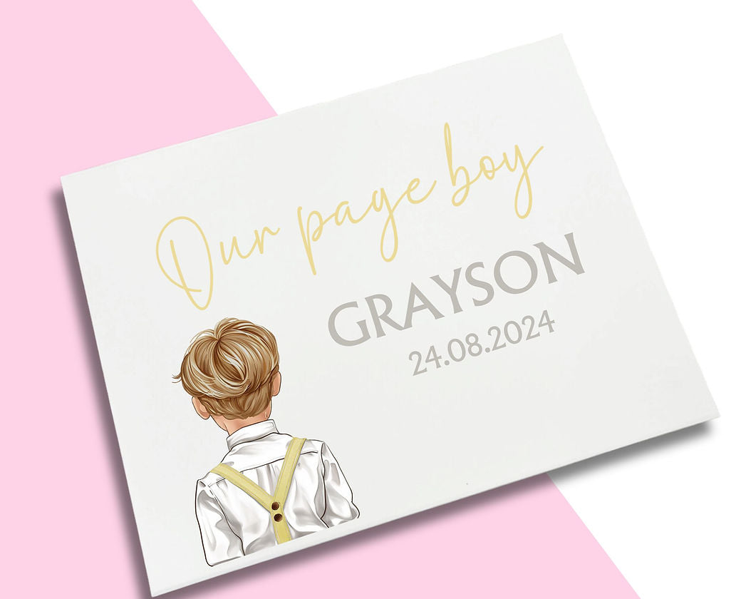 LARGE Yellow Braces - Page Boy Decal