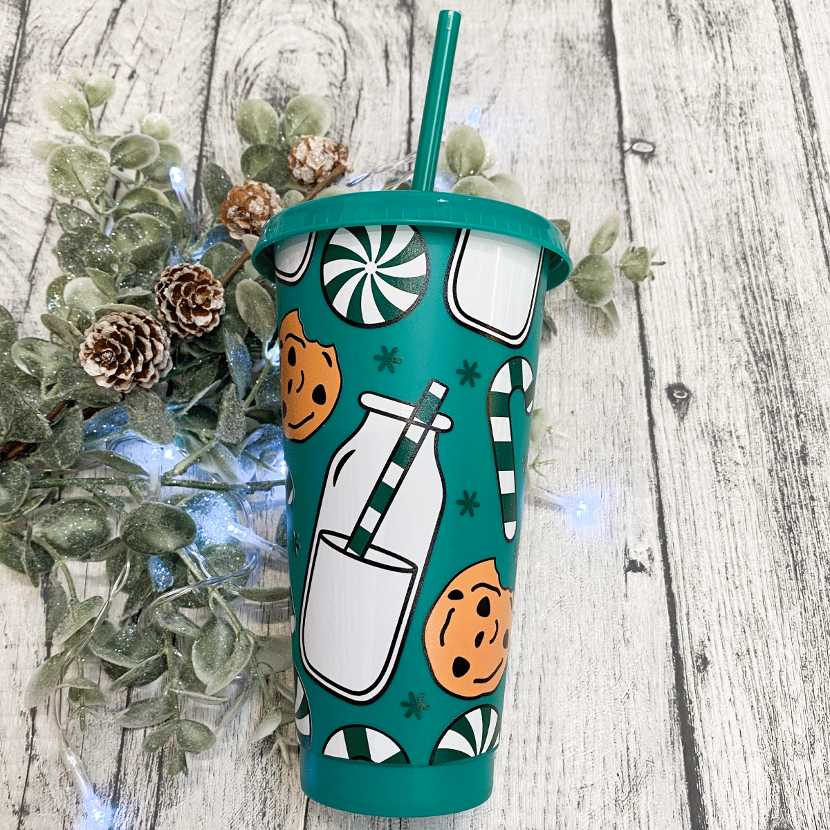 Milk & Cookies Coldcup Wrap -Forest Green