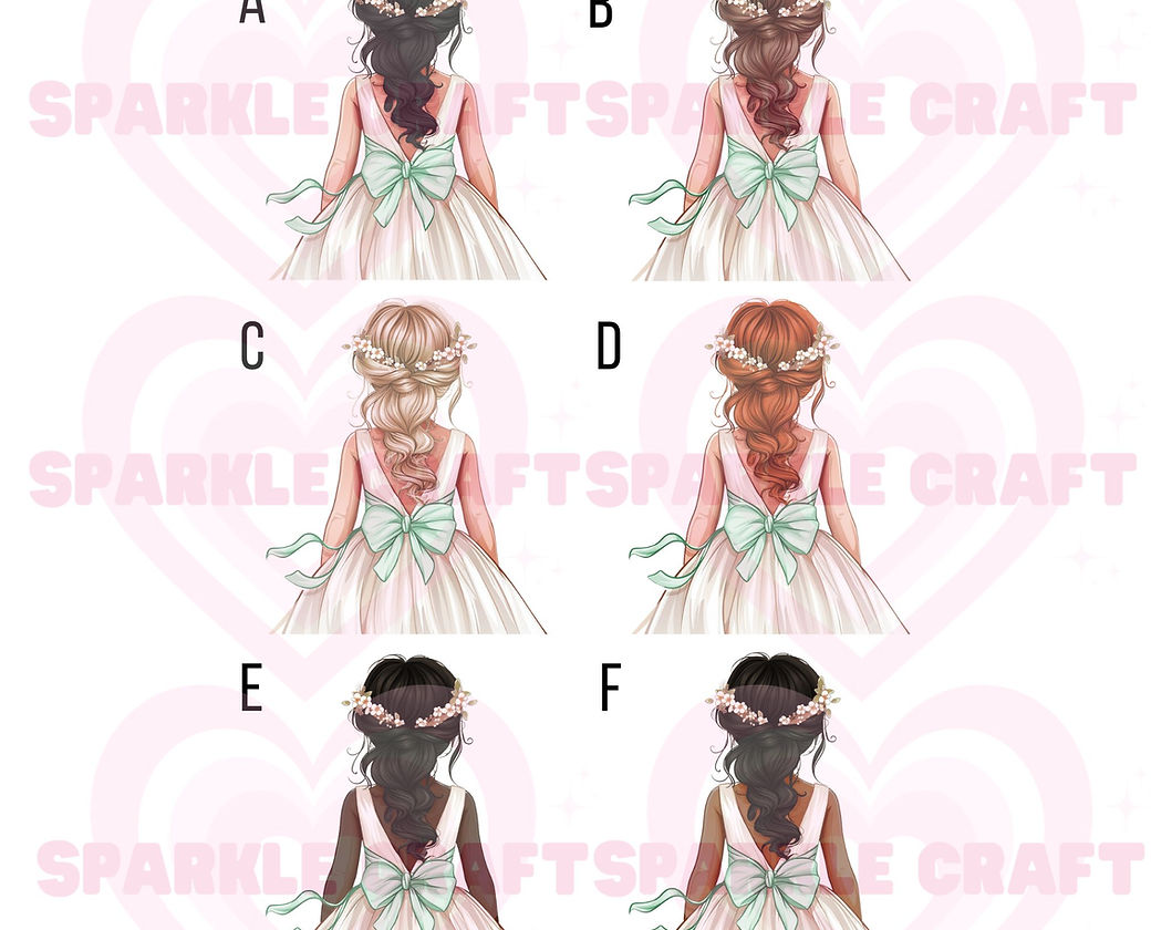 LARGE Mint Bow - Flower Girl Decal