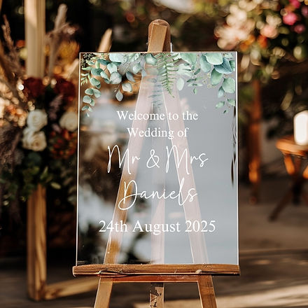 Wedding Sign Flower Decal - Eucalyptus
