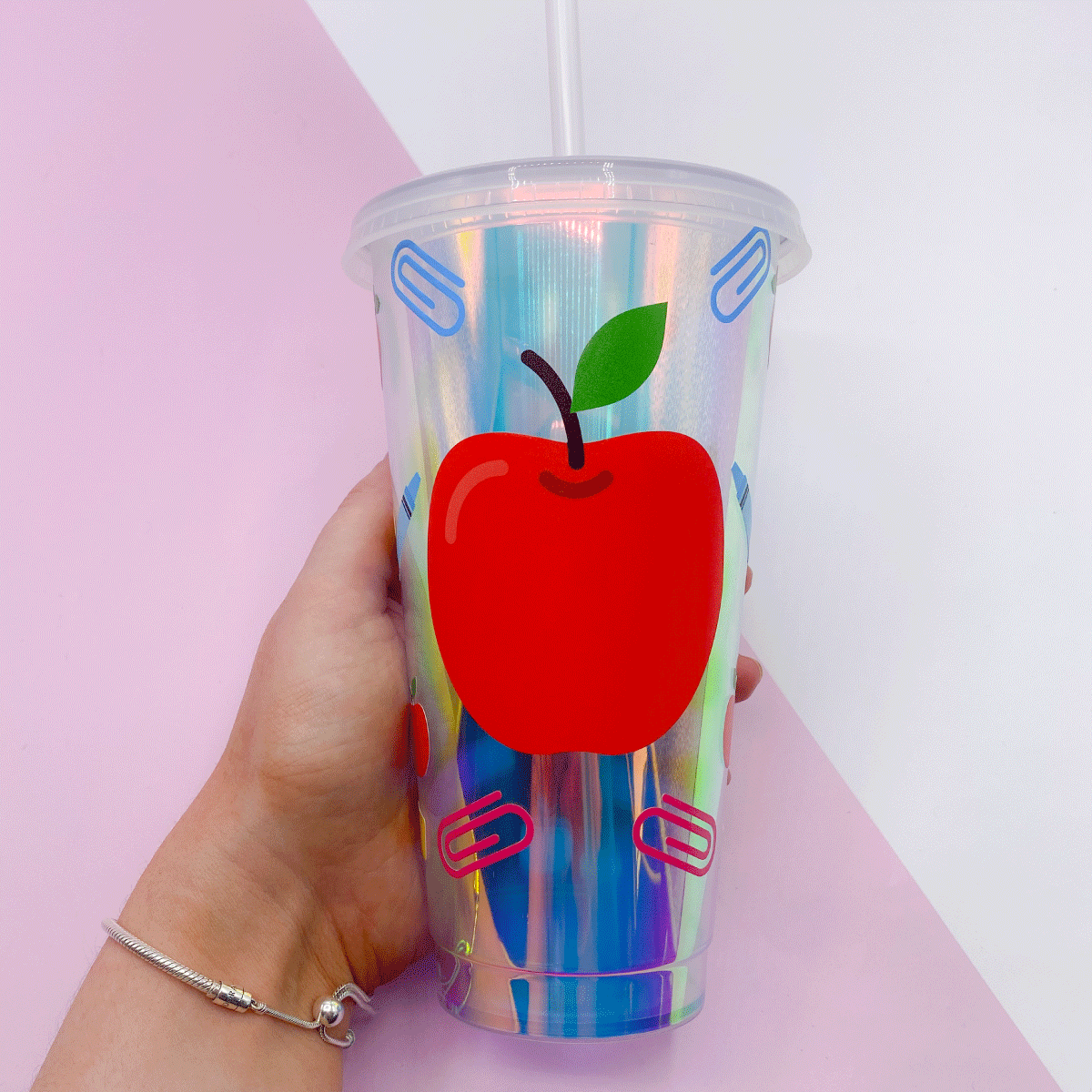 Apple Teacher 24oz Cup Wrap