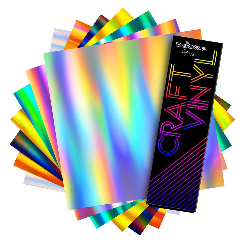 Teckwrap Glossy Holographic Sheet Pack