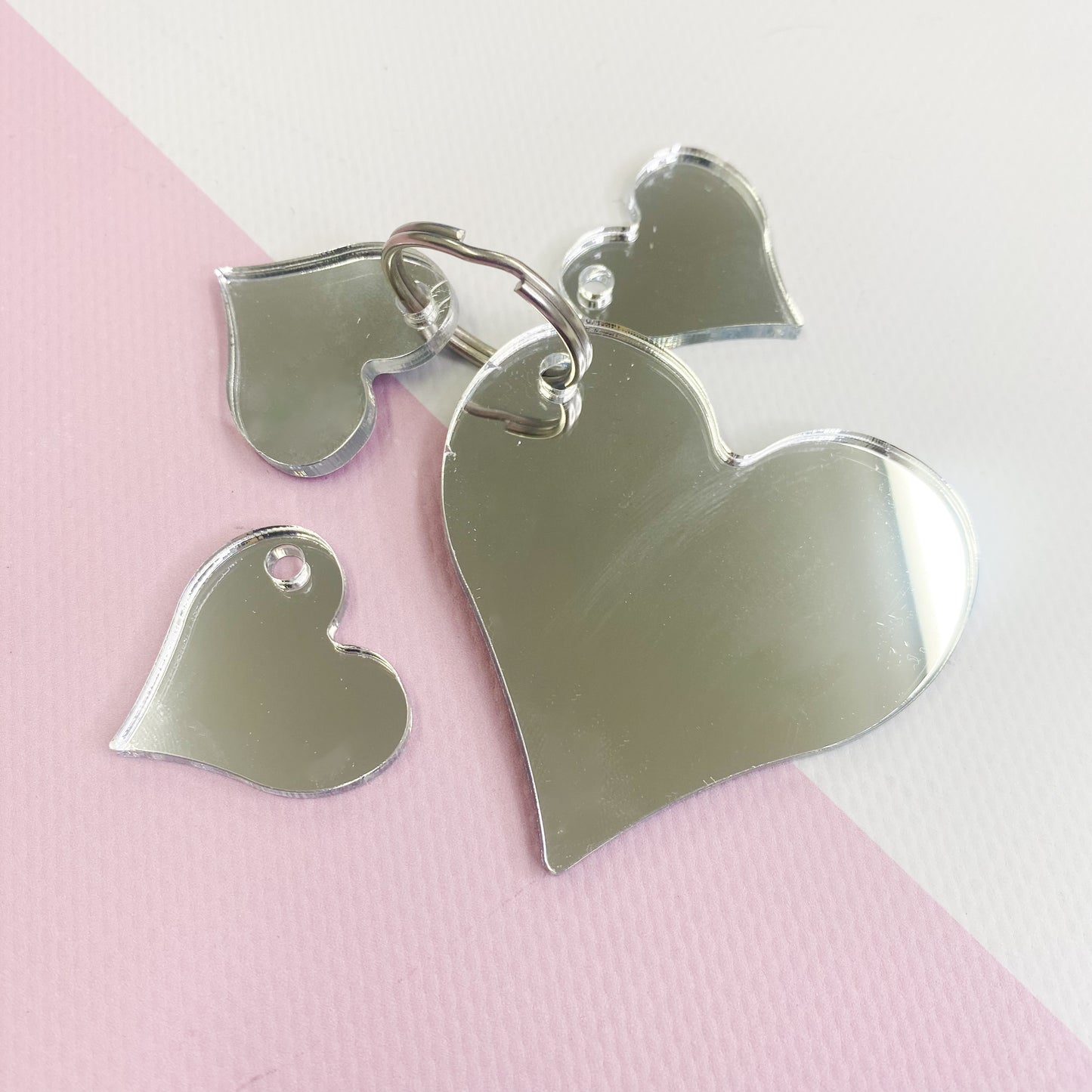 Heart Keyring - Silver Mirror