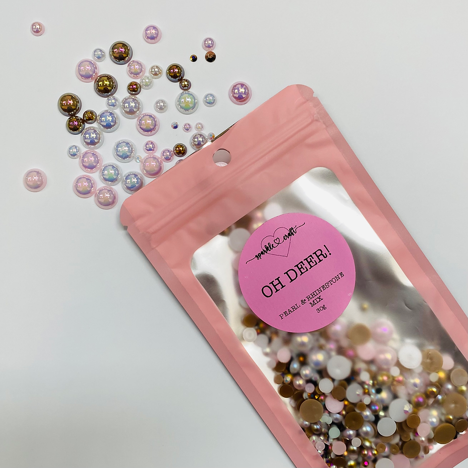 Oh Deer - Rhinestone Pearl Mix