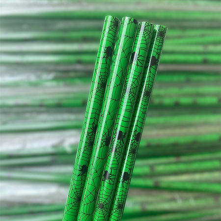 Green Spider Web Straw