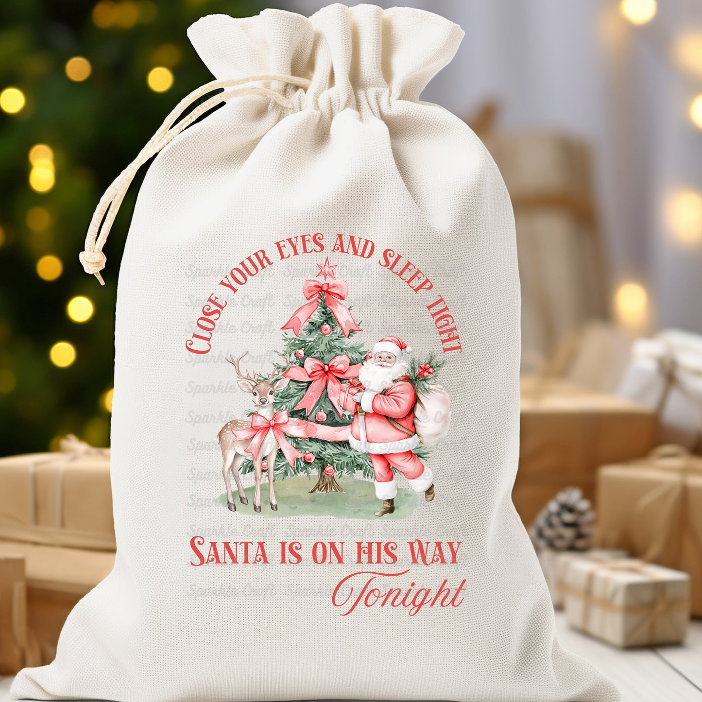 Sleep Tight Santa FOUR DESIGNS- Digital Download