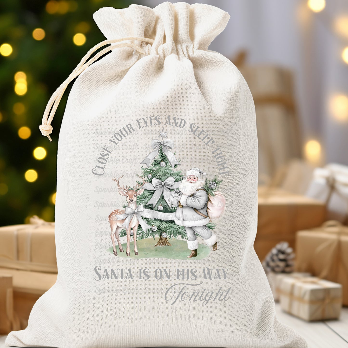 Sleep Tight Santa FOUR DESIGNS- Digital Download