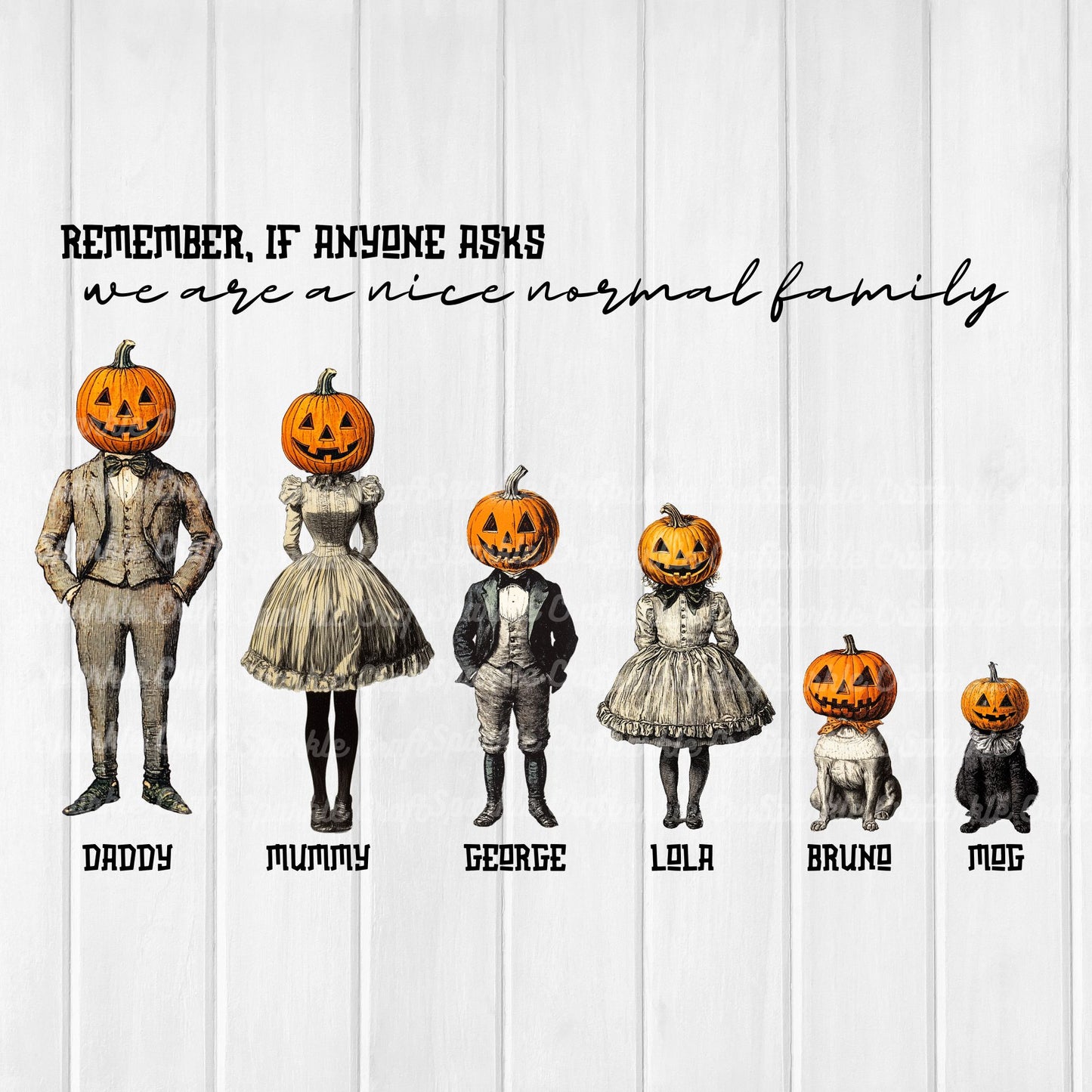 Vintage Halloween Family Digitals