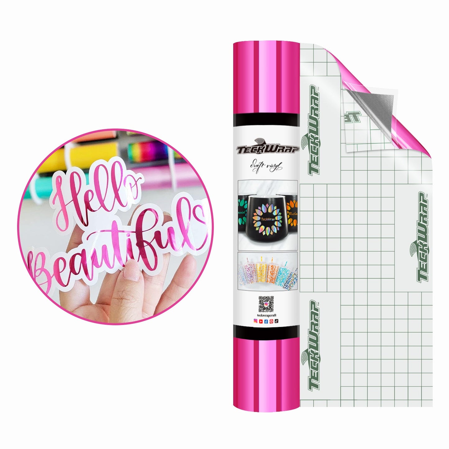 Teckwrap Bubble Free Mirror Chrome - Royal Pink