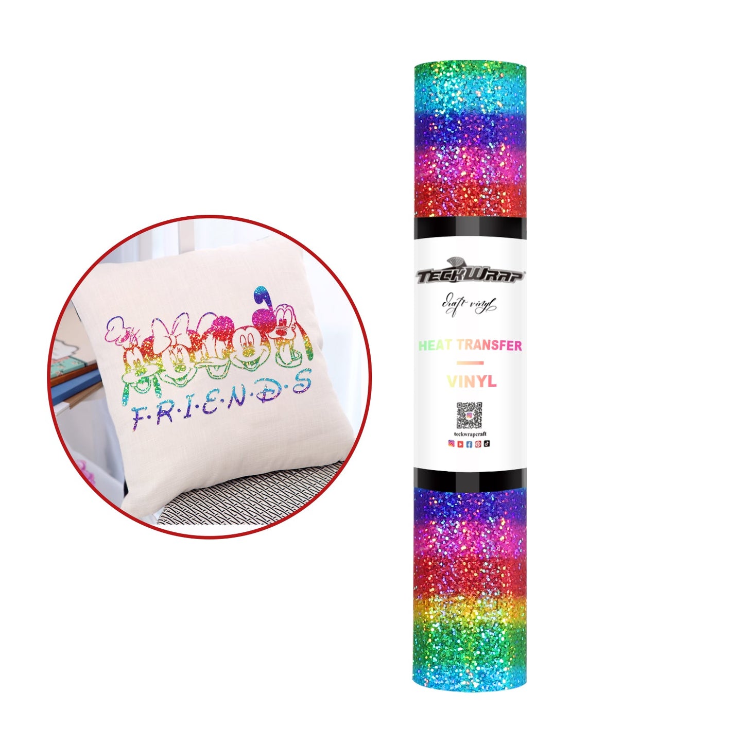 Teckwrap HTV Metallic Chrome - Sparkle Rainbow