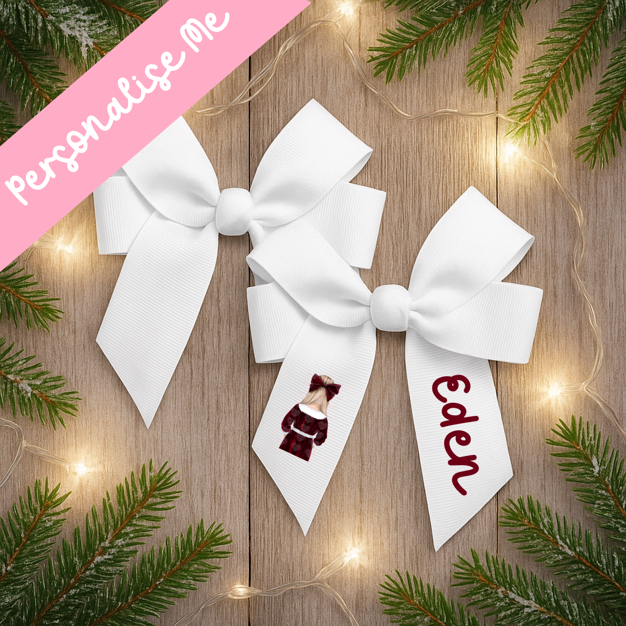 DTF -  Christmas Girl Bow Decal