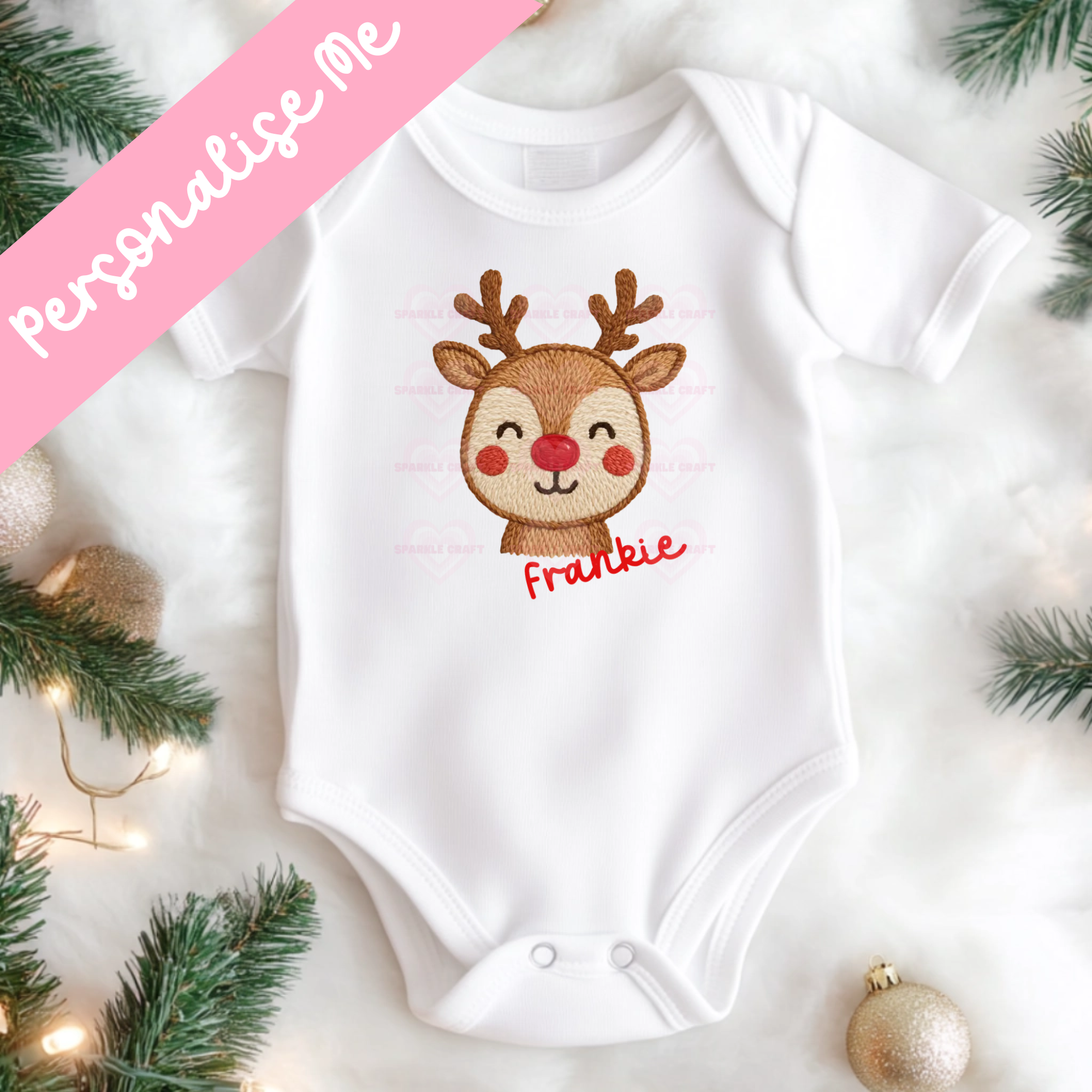 DTF - Embroidered Effect Reindeer