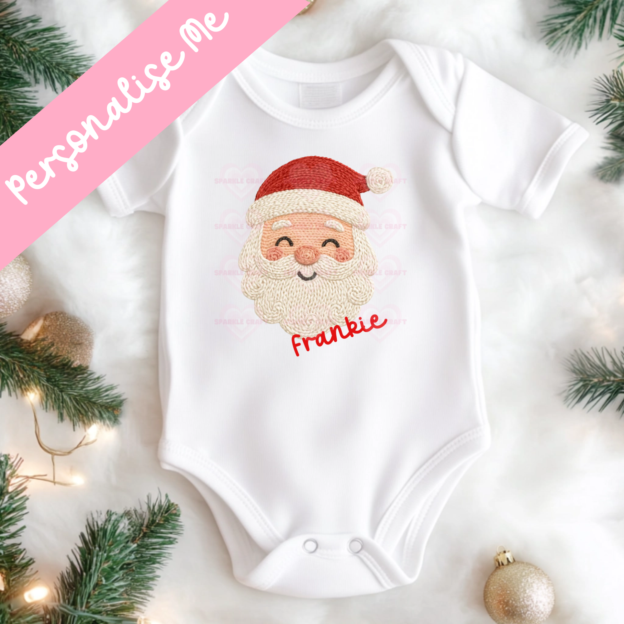 DTF - Embroidered Effect Santa