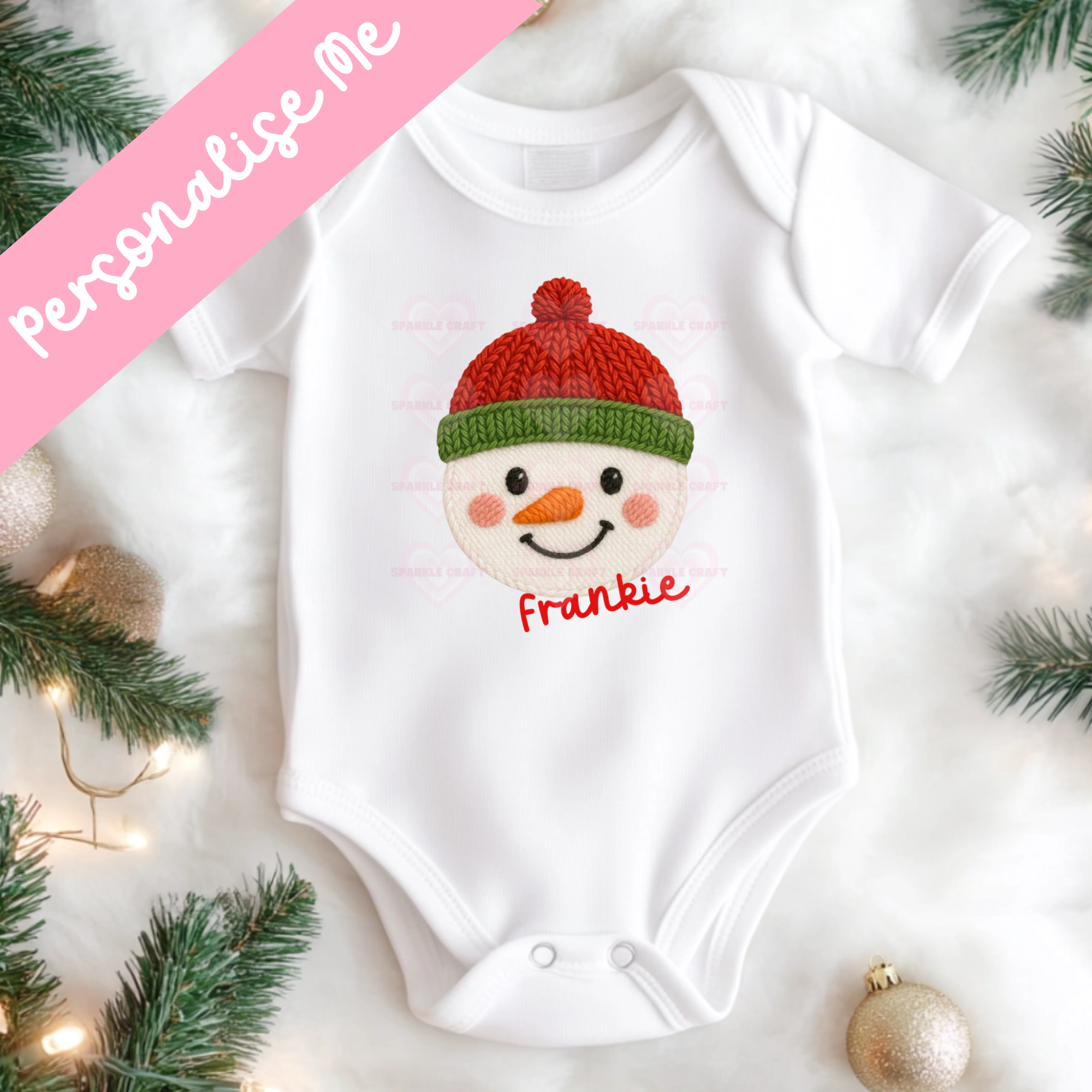 DTF - Embroidered Effect Snowman