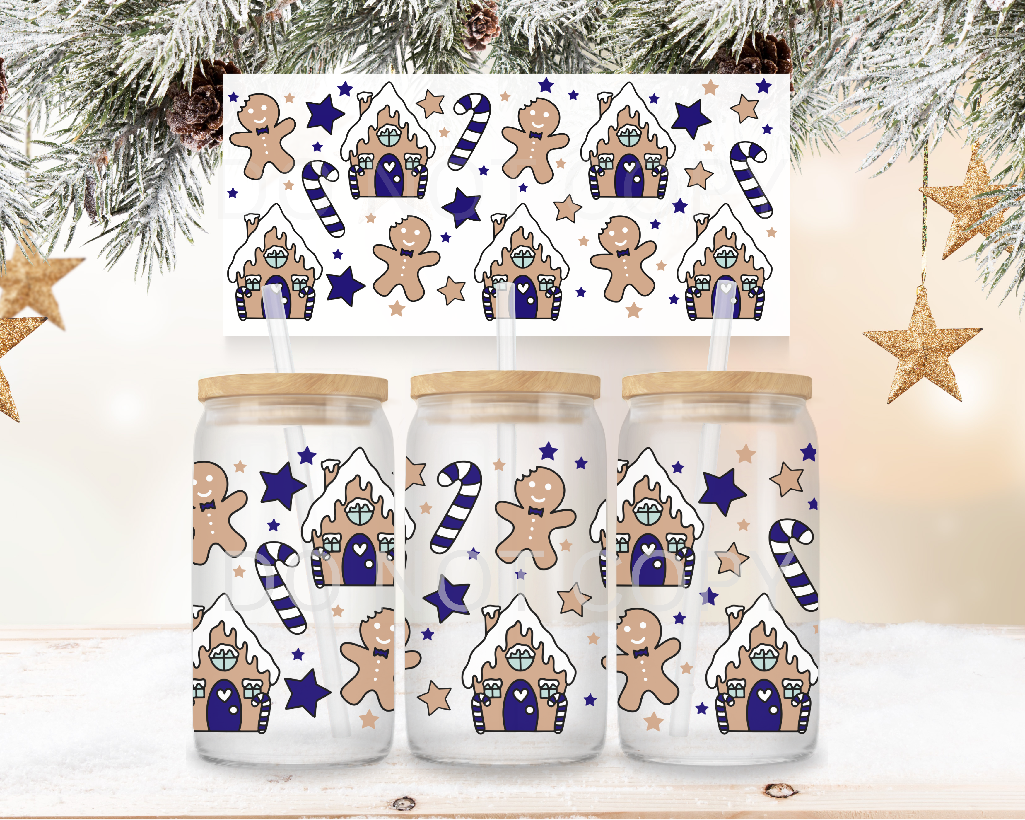 UVDTF - Gingerbread Dark Blue