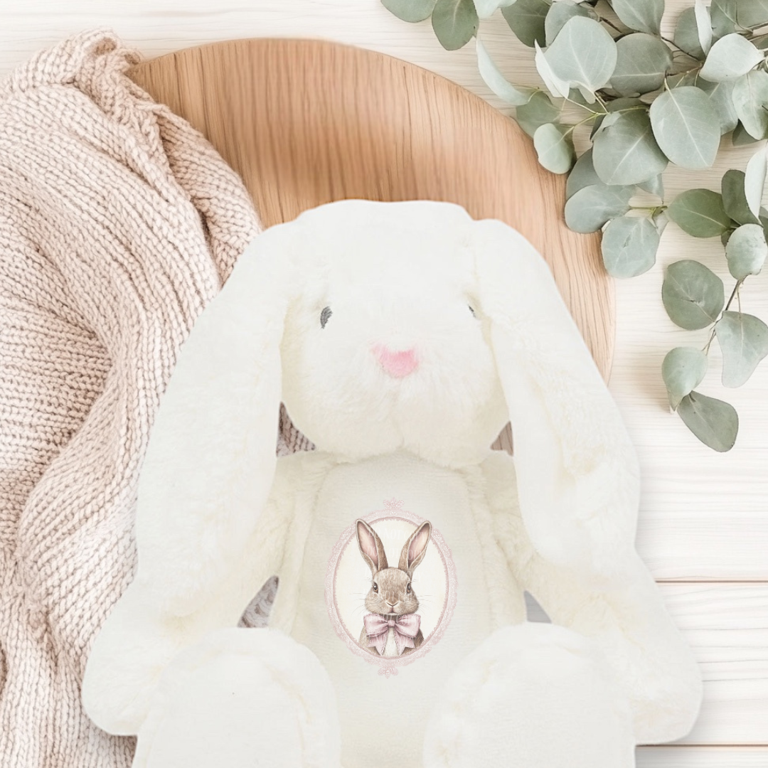 DTF - Vintage Pink bunny ( Mumbles Size) – Sparkle Craft Vinyl Limited