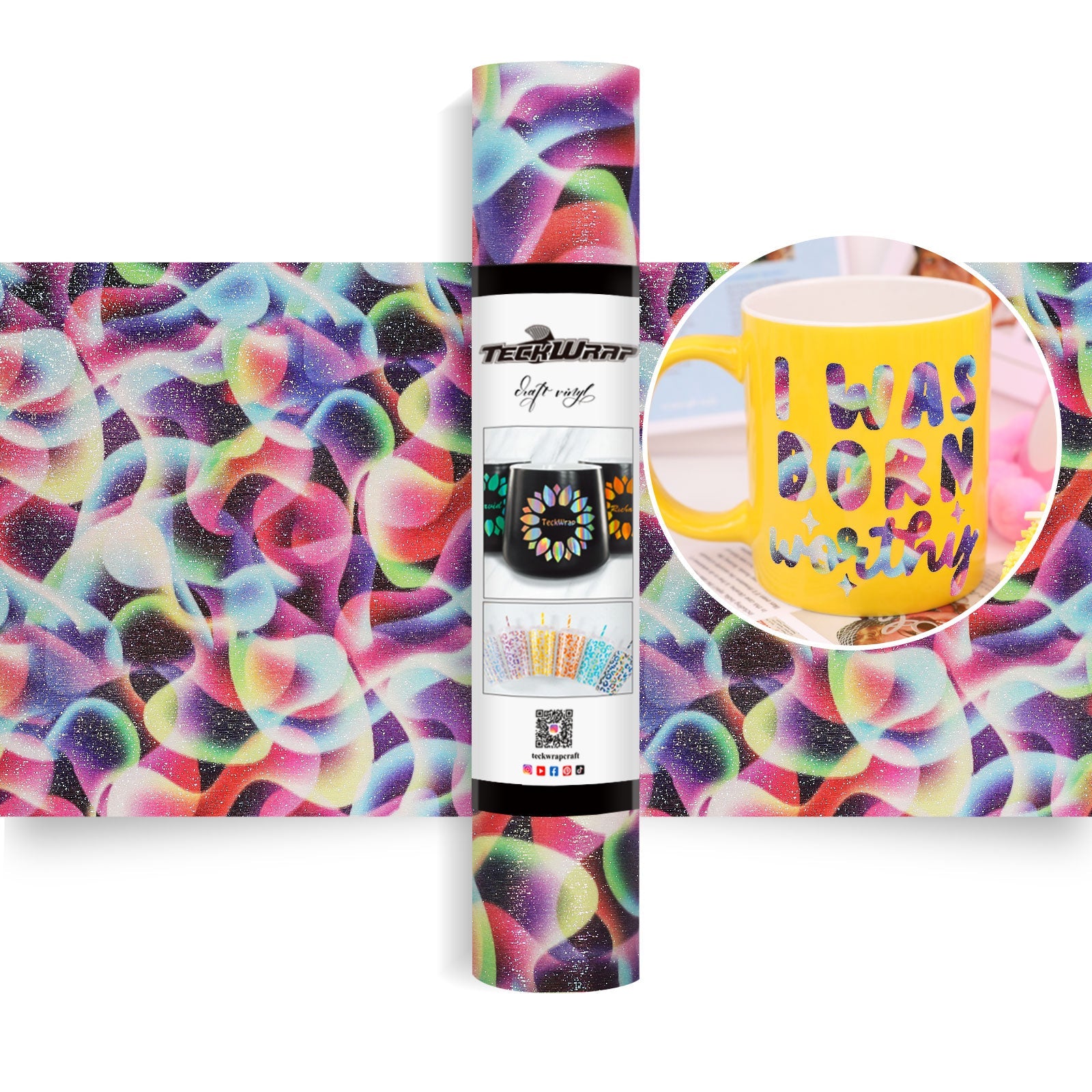 Teckwrap Glitter Brush - Abstract Bubbles