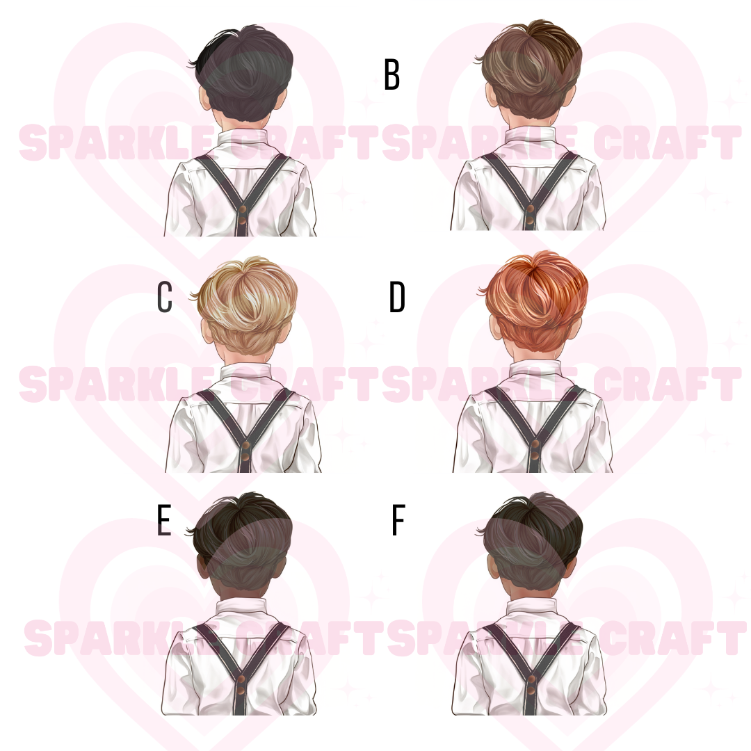 Black Braces -Page Boy Decal