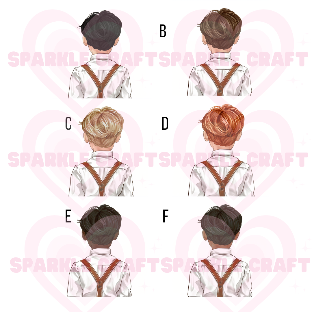 Burnt Orange Braces - Page Boy Decal