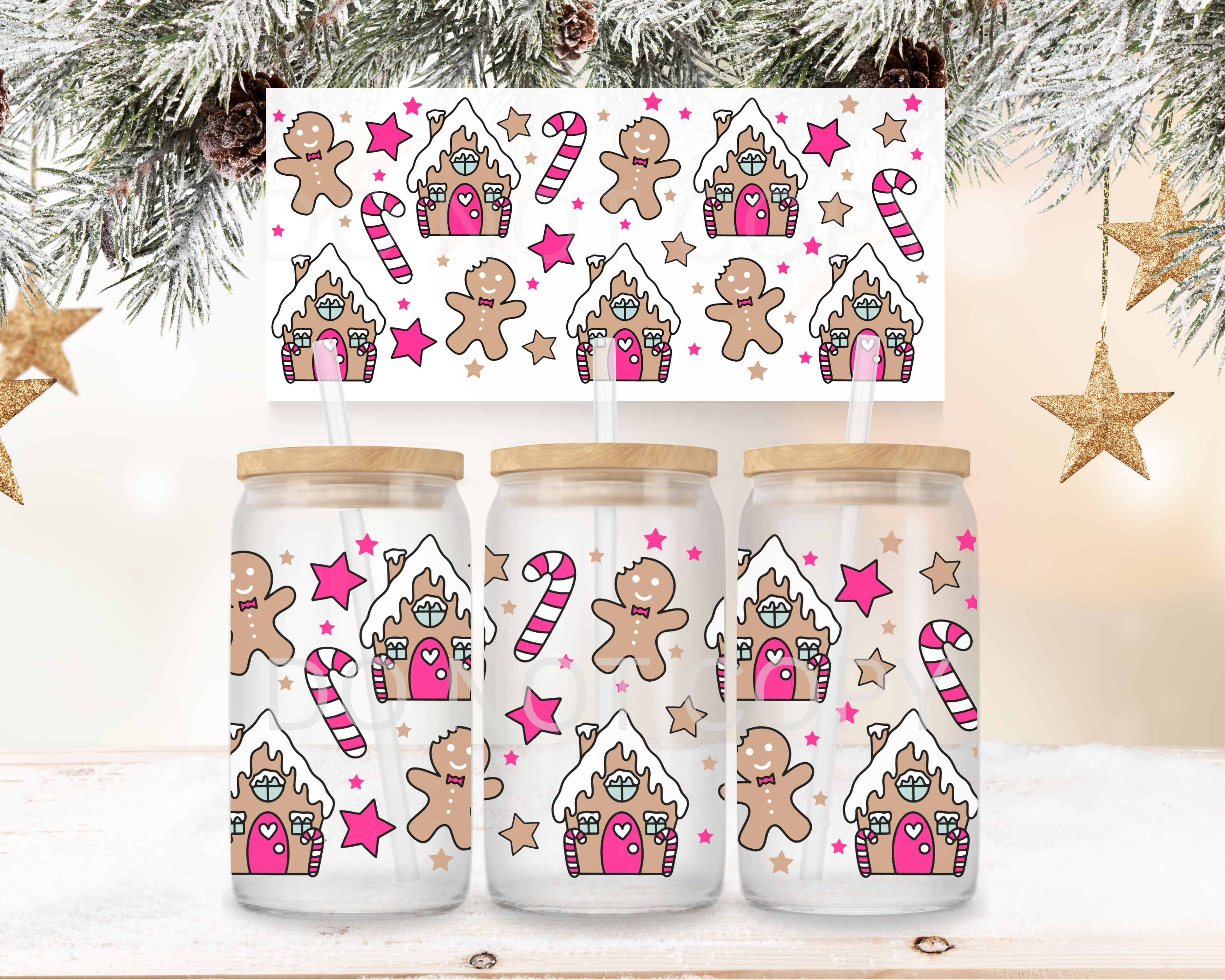 UVDTF - Gingerbread Hot Pink