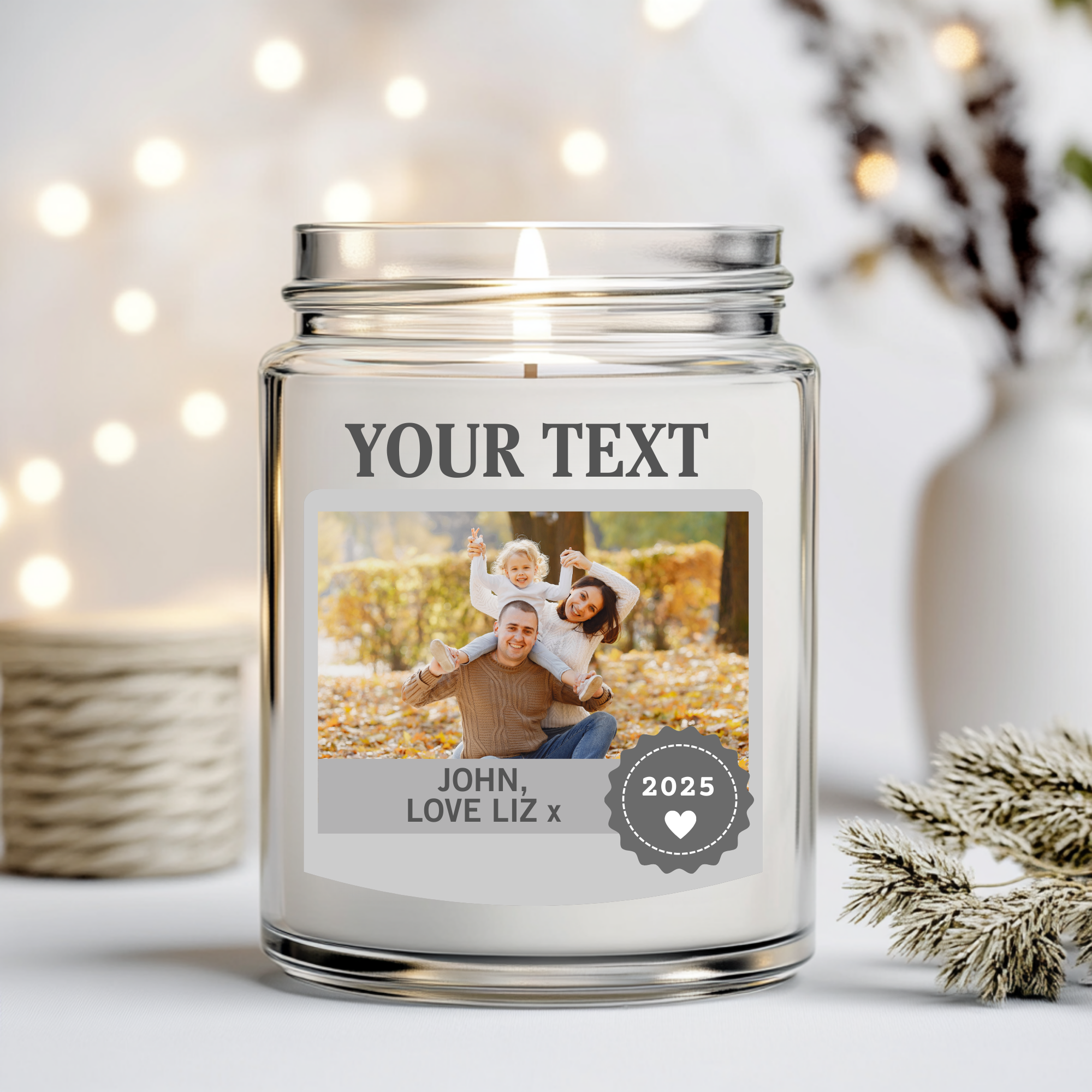 Custom Text Candle Label