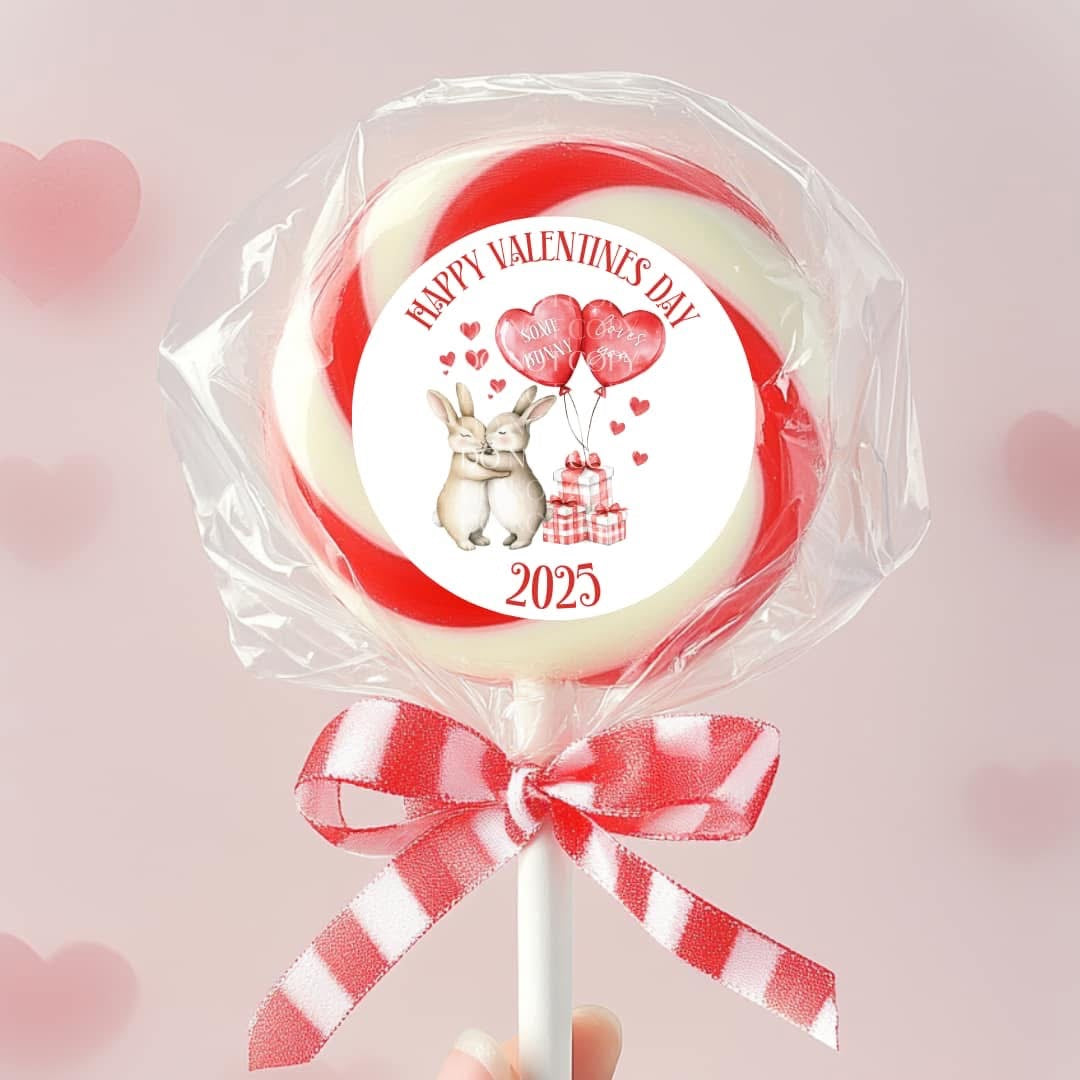 Some Bunny Loves You Lollipop Decal (4 PACK)
