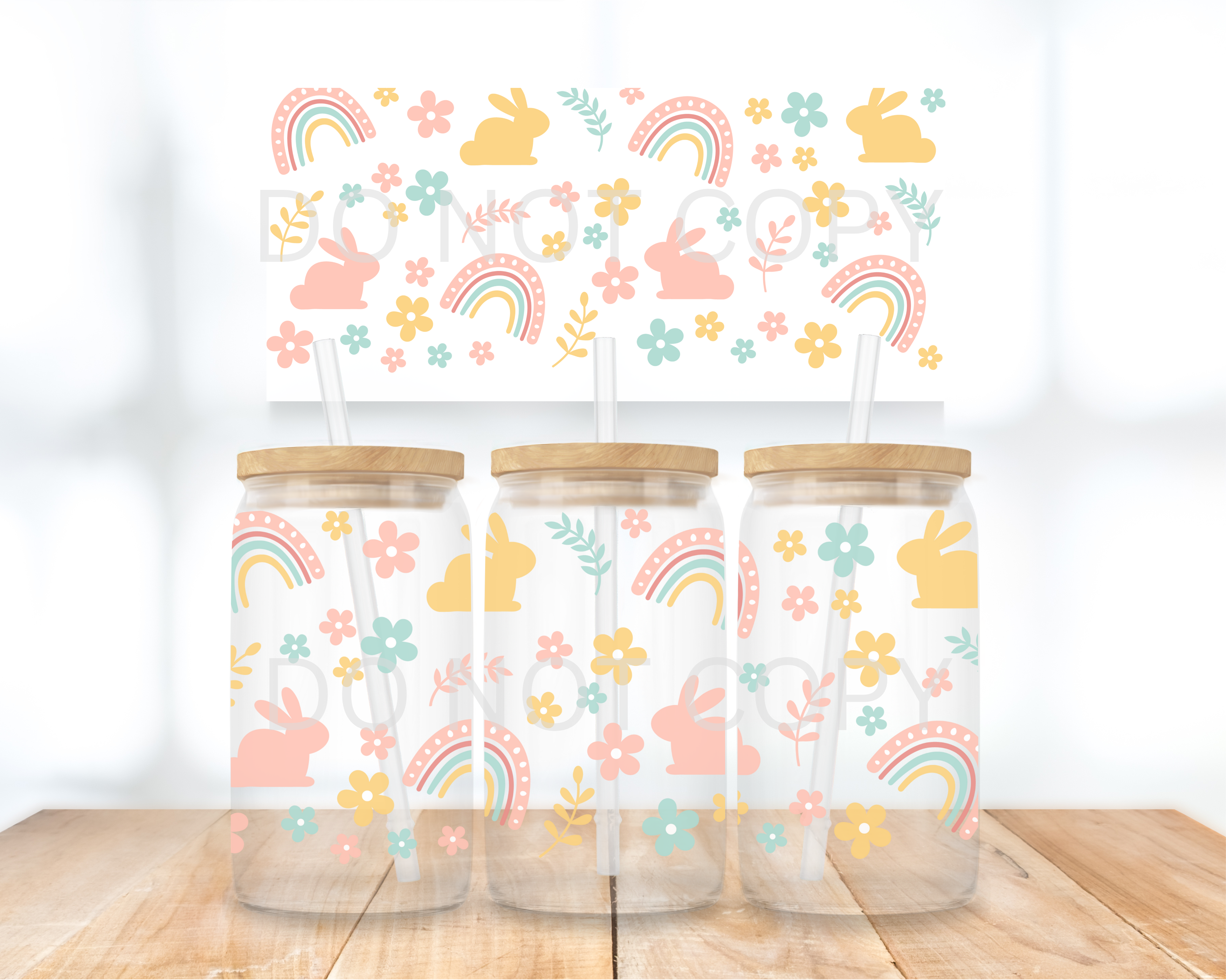 UVDTF - Boho Bunnies, Flowers & Rainbows