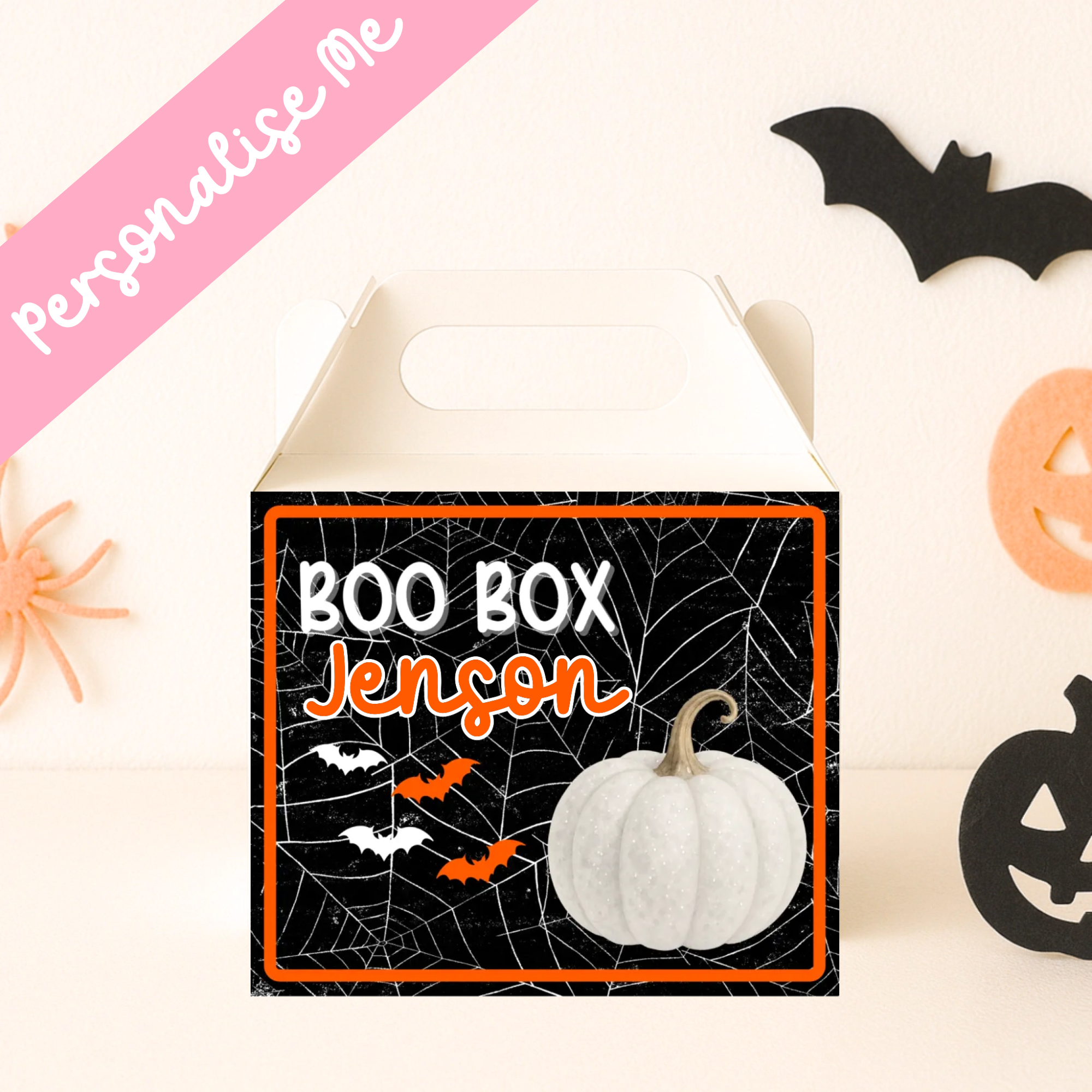 Orange Boo Box - Party Box Decal